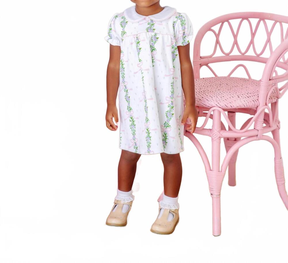 NEW THE BEAUFORT BONNET COMPANY girl's fincastle floral holly day dress in pink